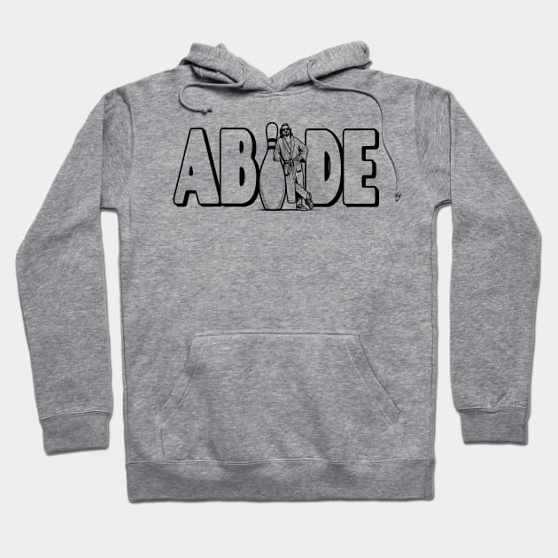 Abide The Dude Lebowski Bowling Pin Graphic Hoodie by GIANTSTEPDESIGN